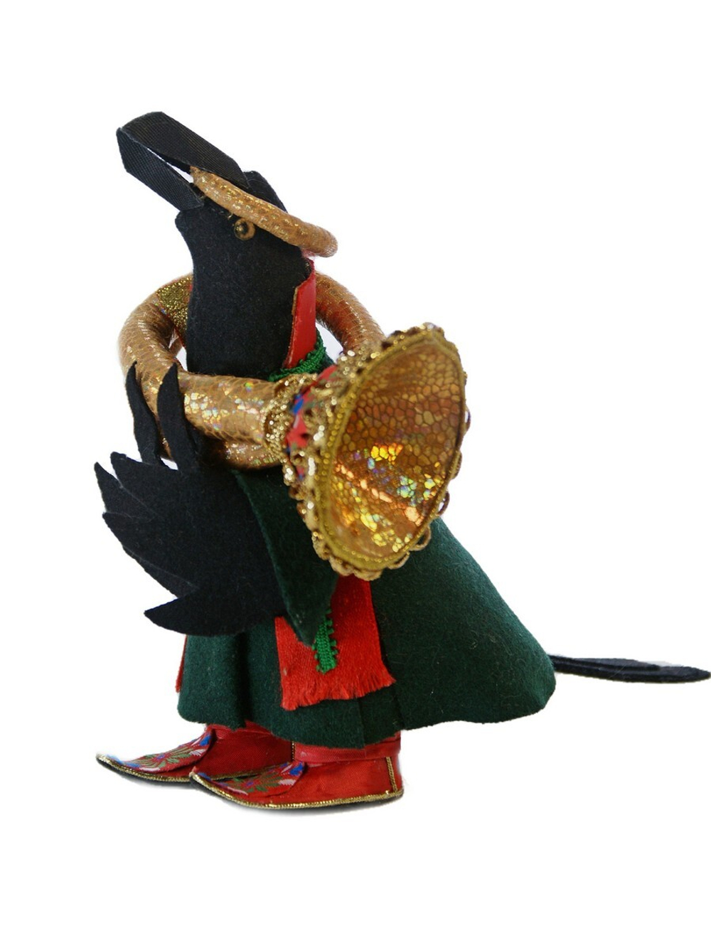 Кукла коллекционная "Ворон с трубой в красных сапогах"