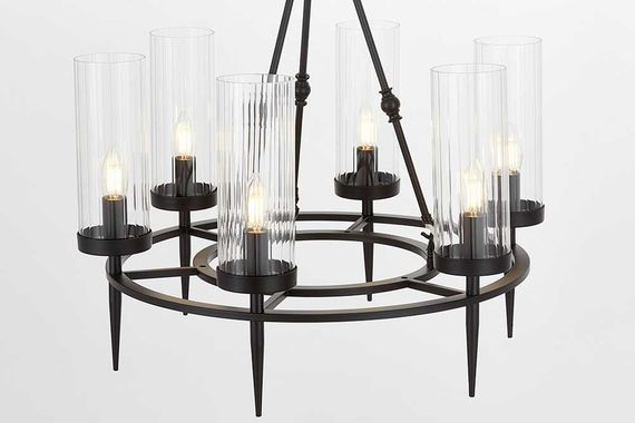 Подвесная люстра Lumina Deco Moratti LDP 8022-6 BK+PR