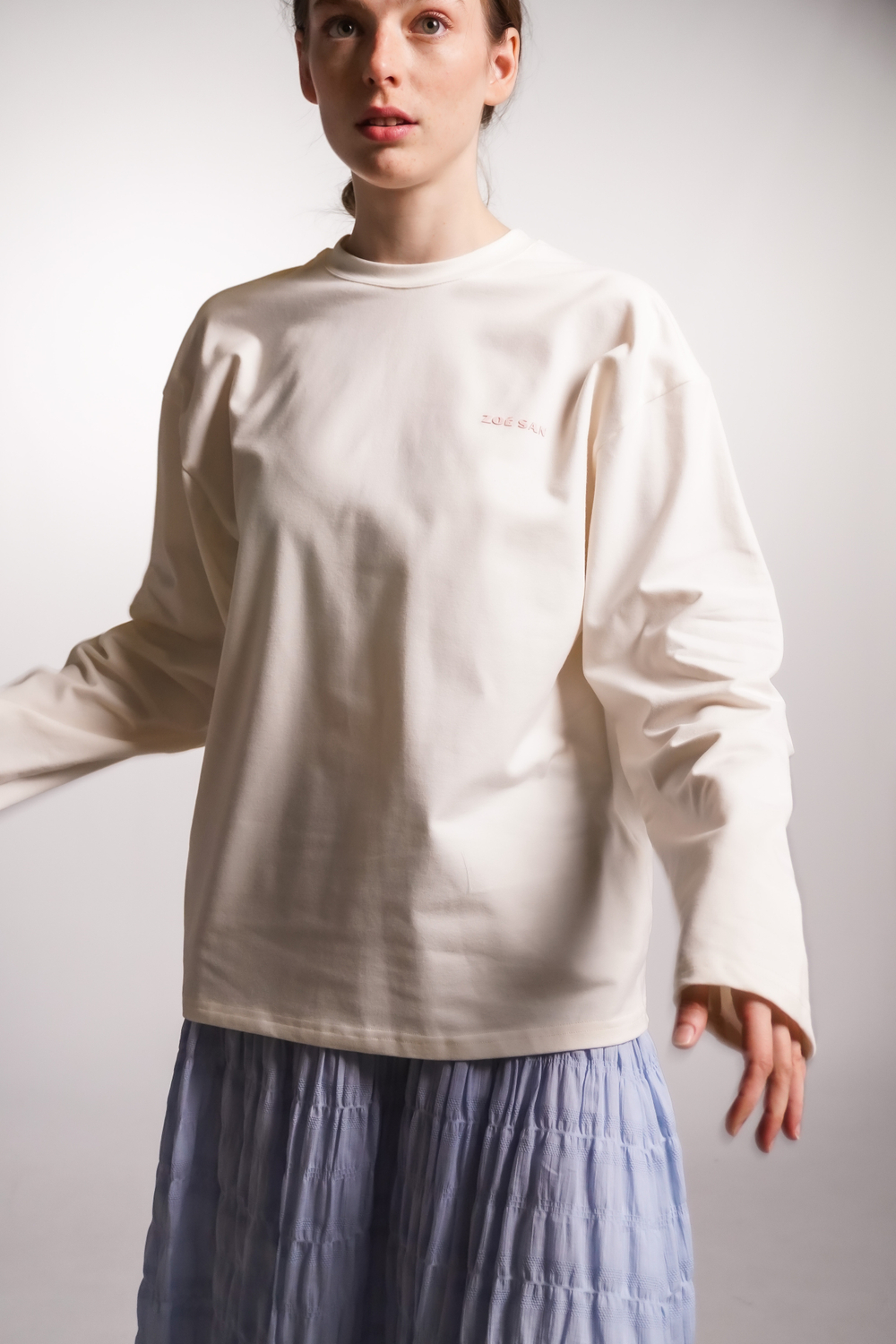 Лонгслив Zoe, молочный