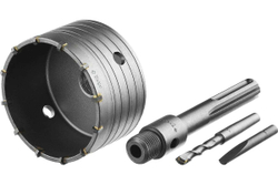 Коронка с державкой по бетону ЗУБР Профессионал 100 мм, SDS-Max 2918-100
