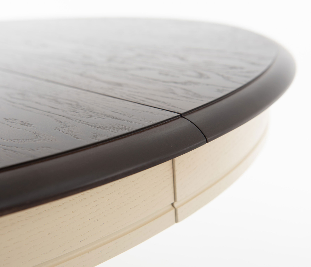 Стол Аврора Леонардо D100, Темный орех/Слоновая кость