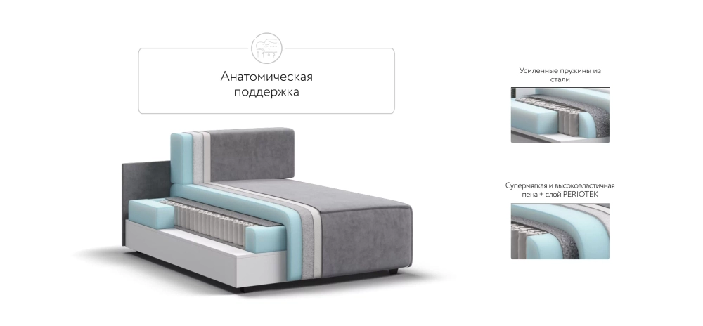 Босс Софт Модуль оттоманка Велюр Роял агат — модульная оттоманка для комфортного отдыха