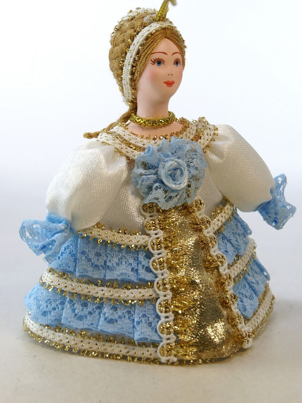 Кукла-подвеска Дама в бальном платье.