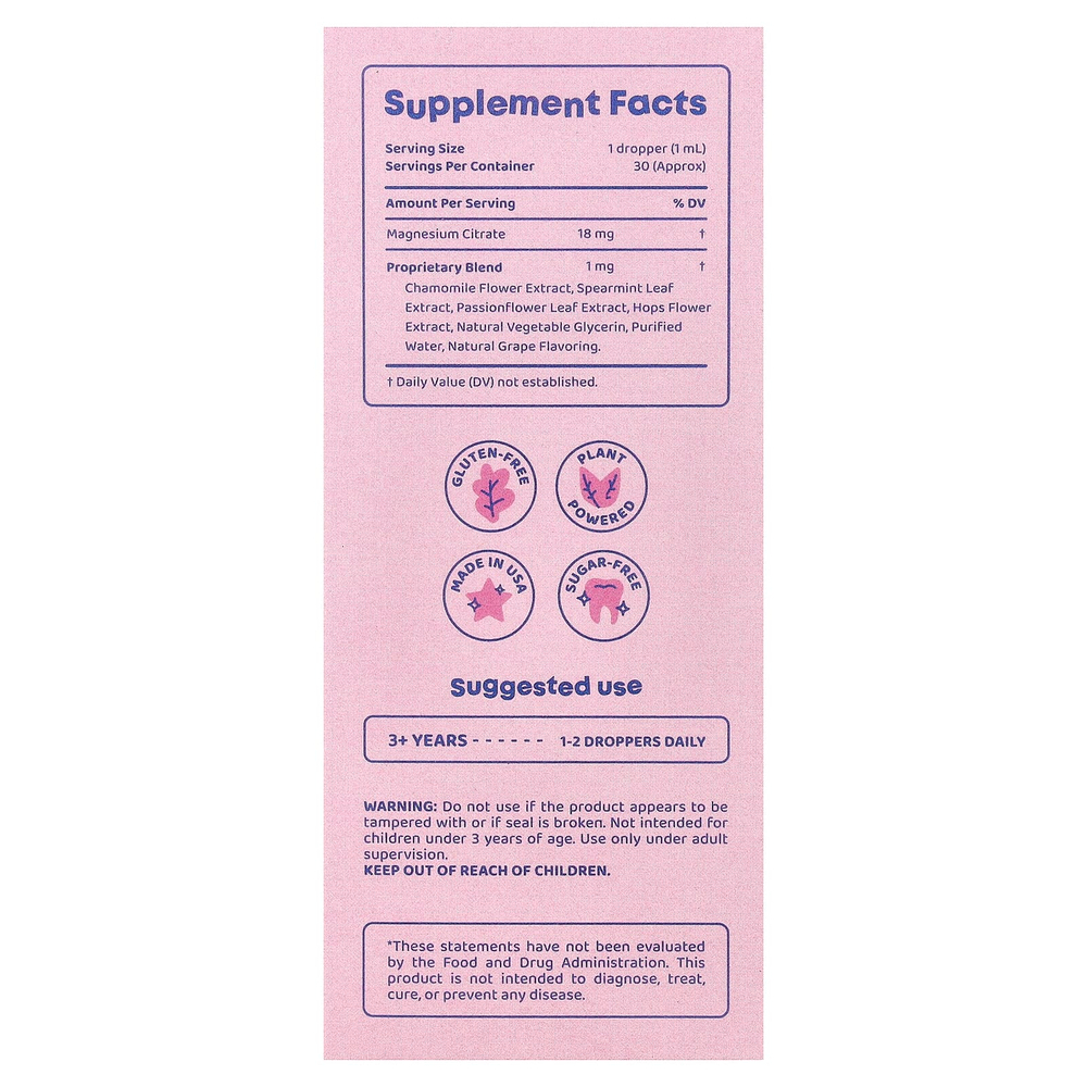 JoySpring, Calmify, жидкий магний, 30 мл (1 жидк. унц.)