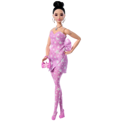 BARBIE Deluxe - Кукла № 11 Розовый наряд в звездочки Причесанные волосы JJN71