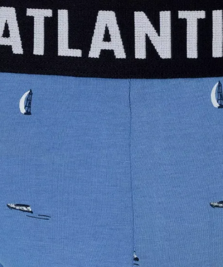 Мужские трусы (3шт) слипы спорт Atlantic 3MP-120, светло-голубые + бирюзовые + темно-синие