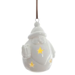 GAEM Фигурка декоративная подвесная "Снеговик/Санта" с подсветкой (2хLR44), L5 W5 H8 см, 2в.