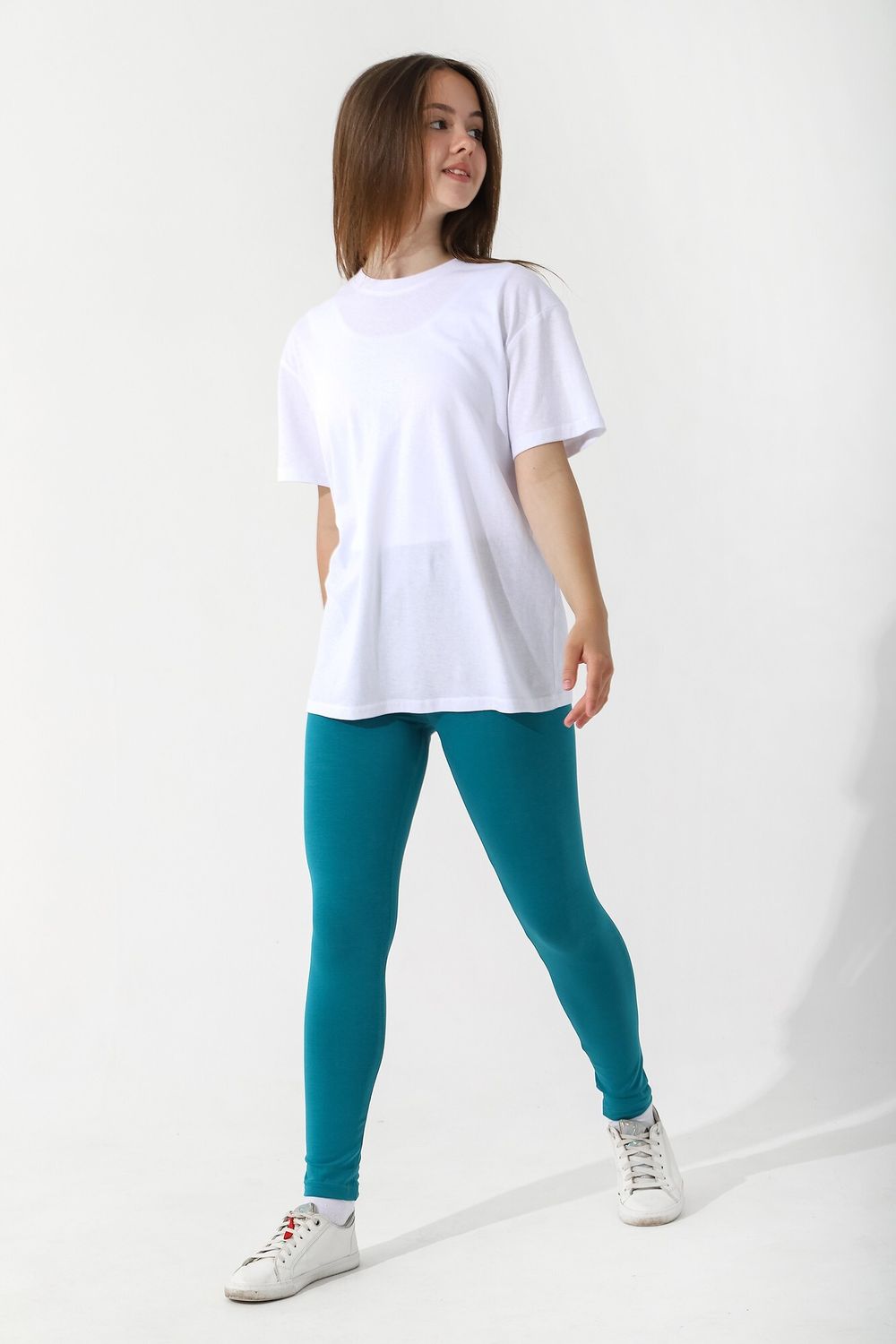 Брюки для девочки Легинсы №2 Виотекс ПЕТРОЛЬ