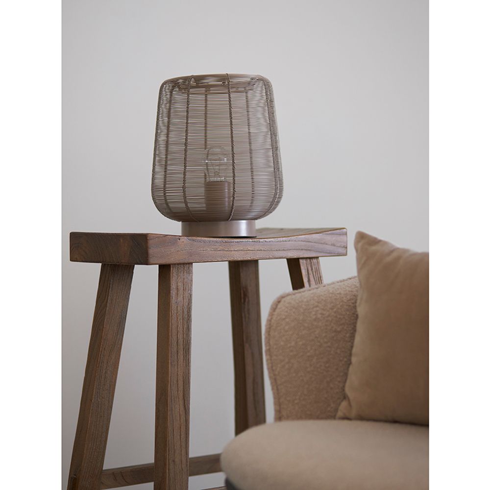 Лампа настольная Vinger, Ø22х26 см, бежевая