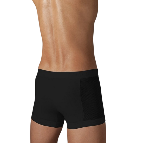 Мужские трусы боксеры черные с сетчатыми вставками по бокам  Doreanse 1761