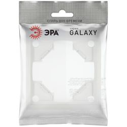 Рамка для розеток и выключателей ЭРА Galaxy 15-5001-08 на 1 пост белый матовый | Эра Galaxy