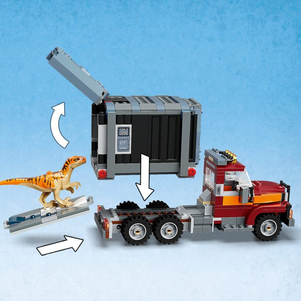 Конструктор LEGO Jurassic World - Побег тираннозавра Рекса и атроцираптора 76948
