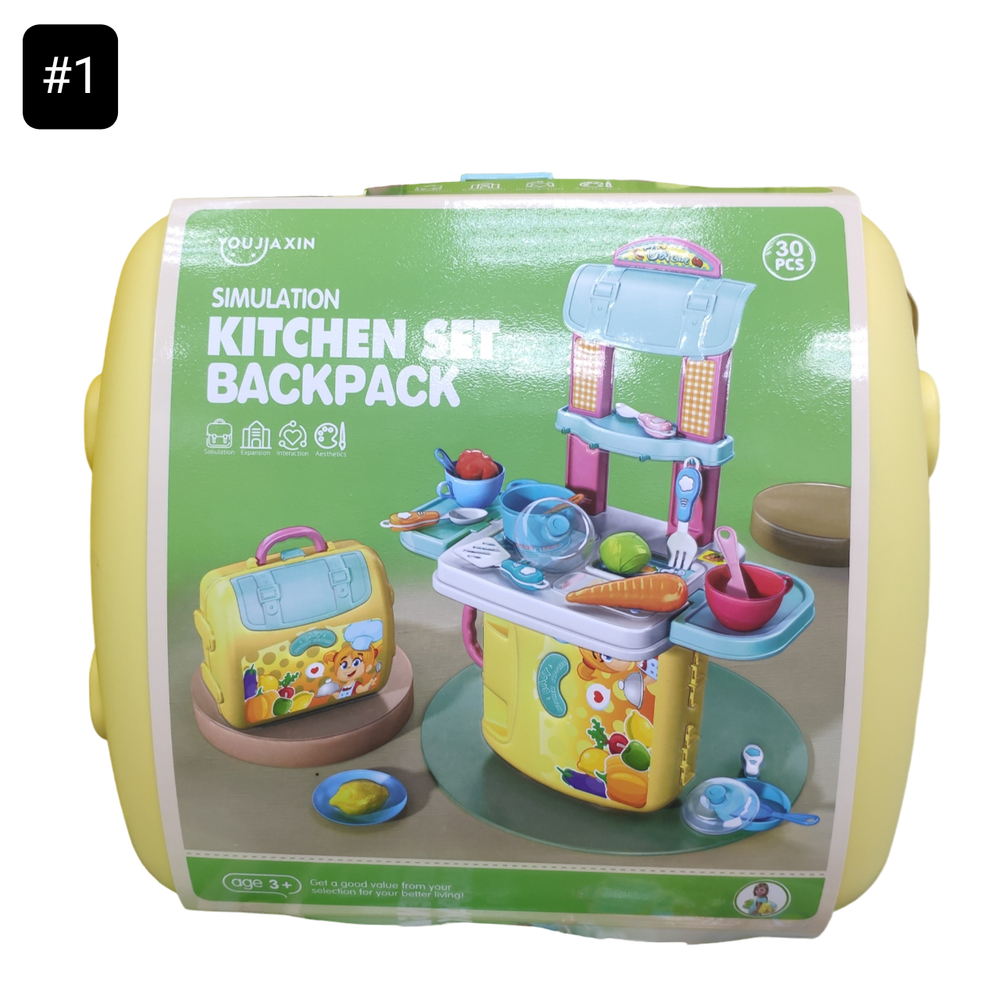 Игровой набор "Столик + Рюкзак" 2in1 Ролевые игрушки в Рюкзаке "Kitchen Set, Medical Supplies, Make-up, Repair Tool"