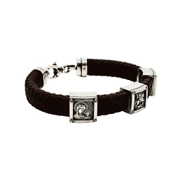 Серебряный браслет с иконами лики 12х6кор.