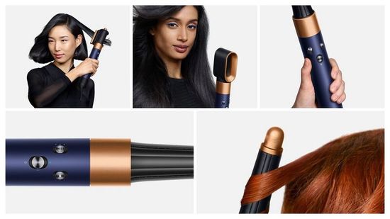 Стайлер Dyson Airwrap i.d. Long HS08 Straight+Wavy, синий/медный (Prussian Blue/Copper)