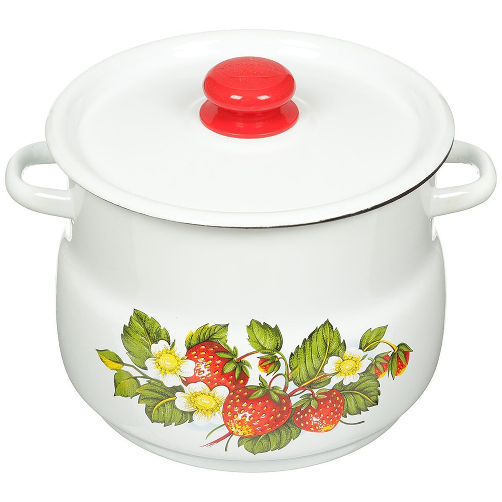 Кастрюля сталь, эмал, 5.5 л, с крыш, Сиб товары, С1917.3, индукц