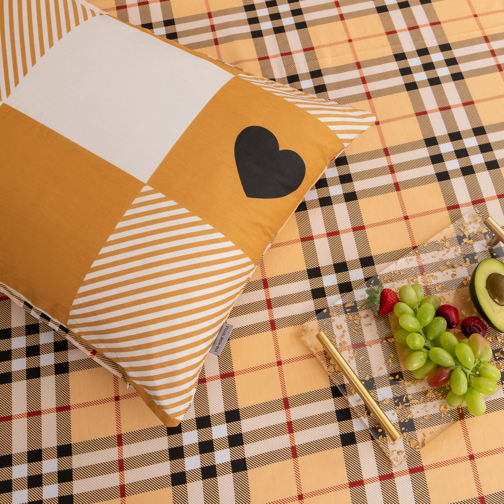 Комплект постельного белья Делюкс Сатин 100% хлопок на резинке LR437