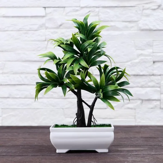 Бонсай в горшке "Деревце яркое" 10х20 см, микс