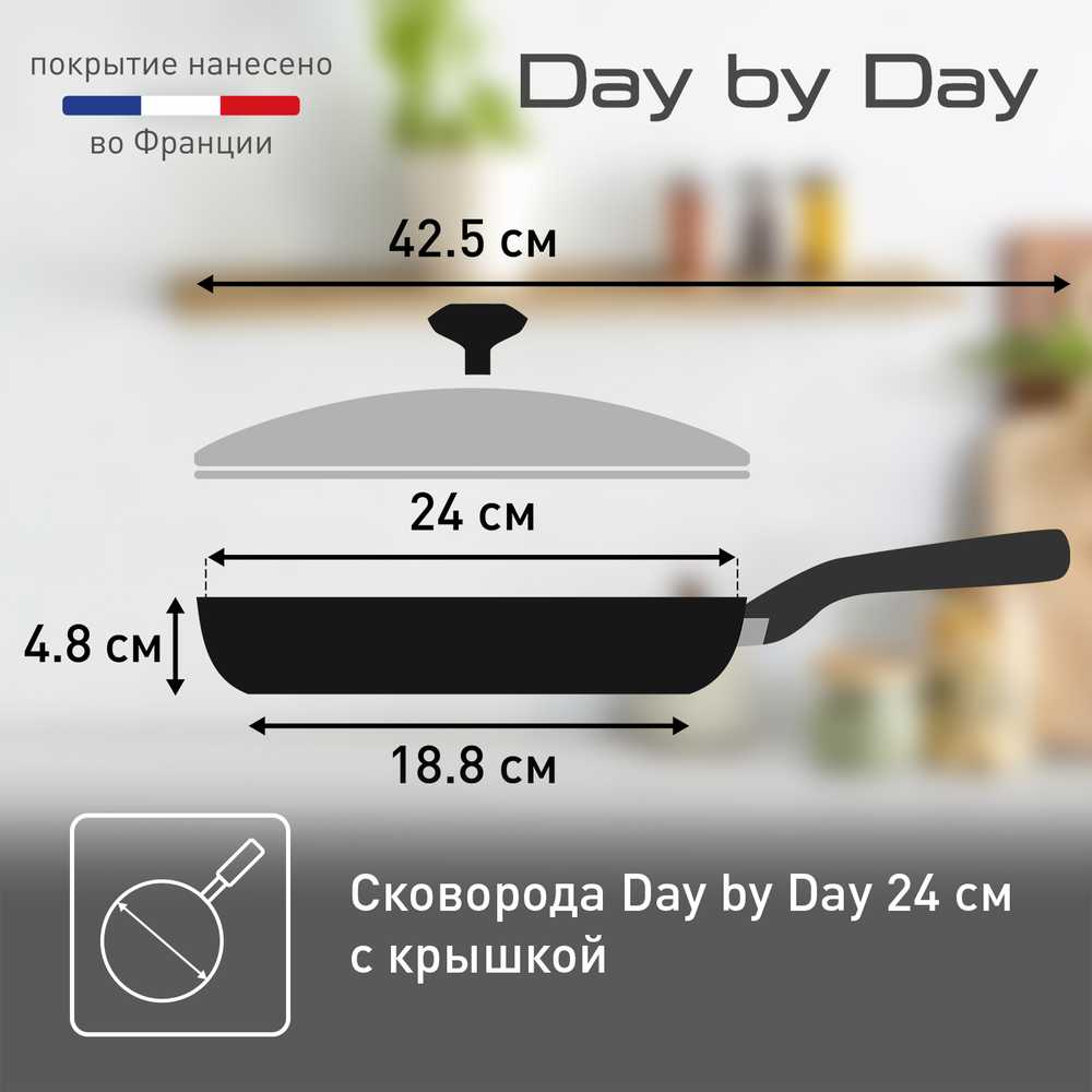 Сковорода с крышкой Tefal Day by Day 24 см 04216924
