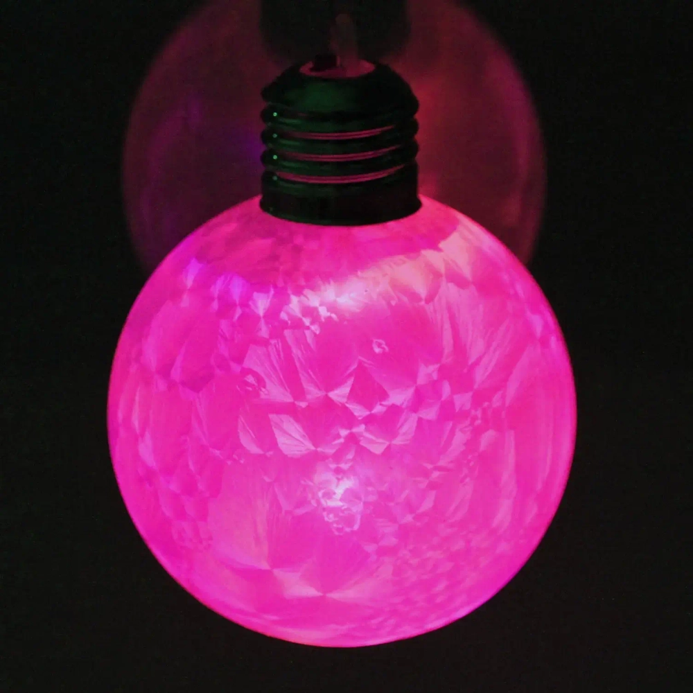 Шар новогодний с подсветкой 8 см «Льдинка», Мультицвет