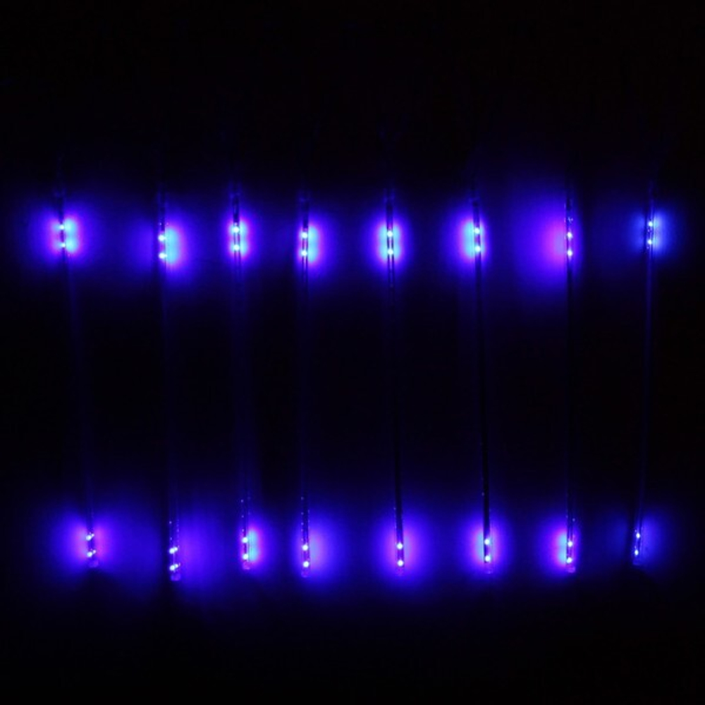 Гирлянда светодиодная 2,0 м*50 см 36 ламп LED «Тающая сосулька», Синий (8 трубок), 18 режимов