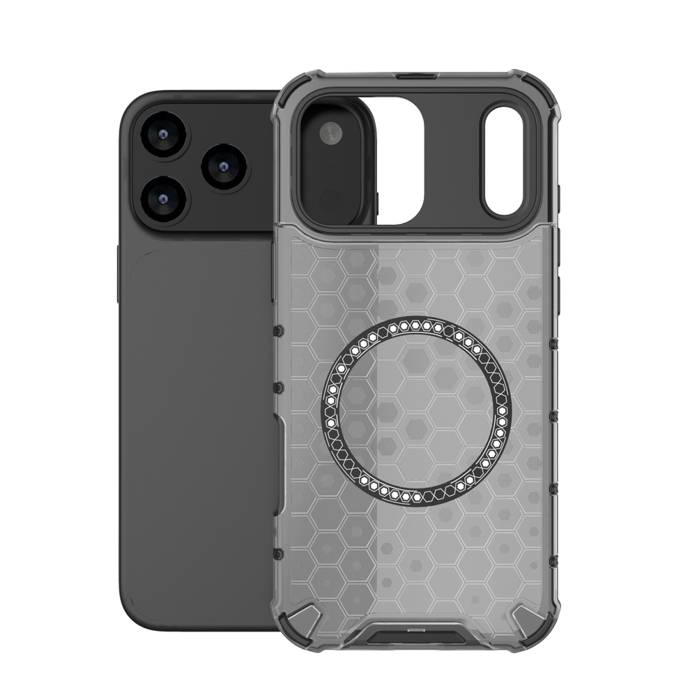 Прозрачный чехол Honeycomb Magnetic Case для iPhone 17 Pro Max
