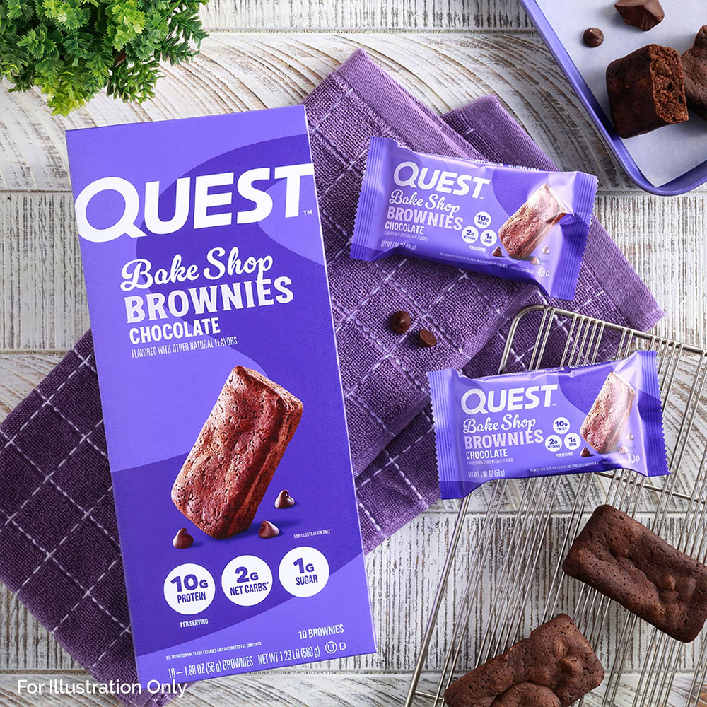 Quest Nutrition, Bake Shop, шоколадные, 10 пирожных, 56 г (1,98 унции)
