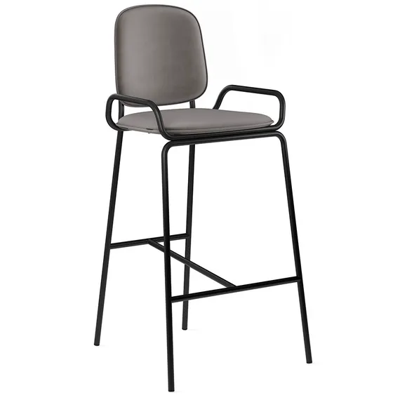 Барный стул Ror, 2 Frame, серый велюр