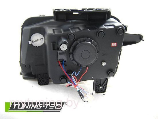 Передние фары Tube Light для Chevrolet Camaro V (09-13) черные