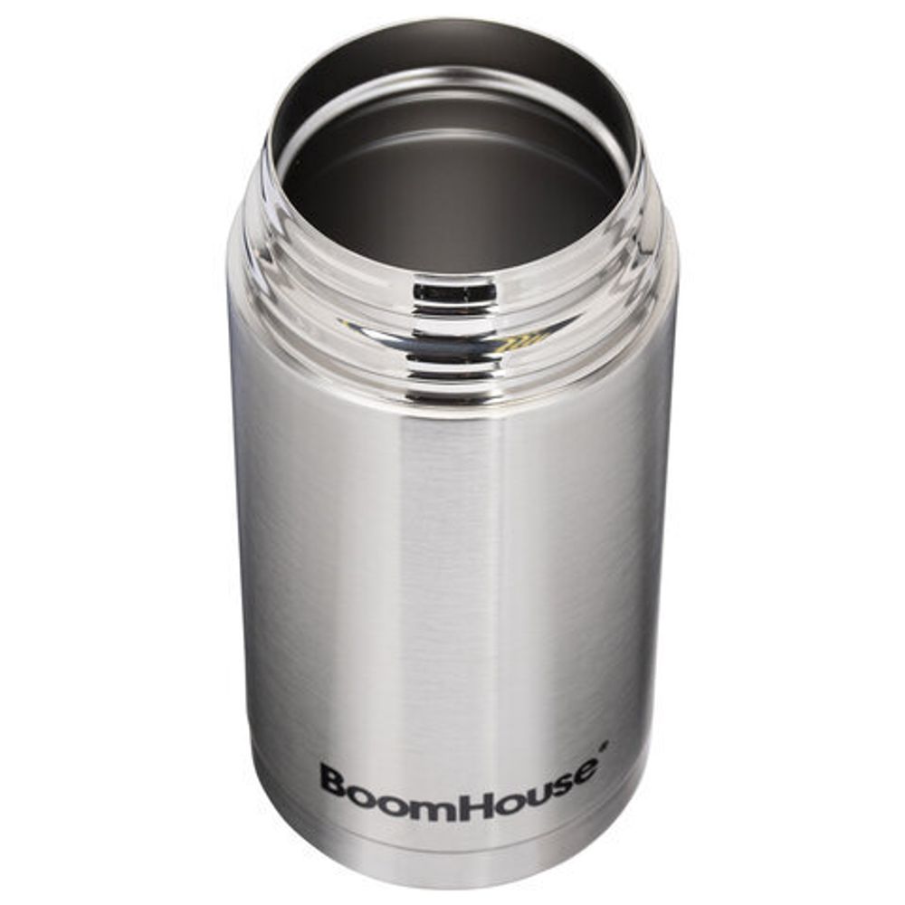 Термос 1 л для еды/напитков с широким горлом, BOOMHOUSE (БУМХАУС) WIDE, нержавеющая сталь SUS304, серебристый, 700320