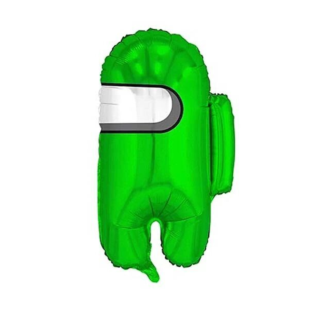 Шар фигура Космонавт зеленый, Among us, 65 см