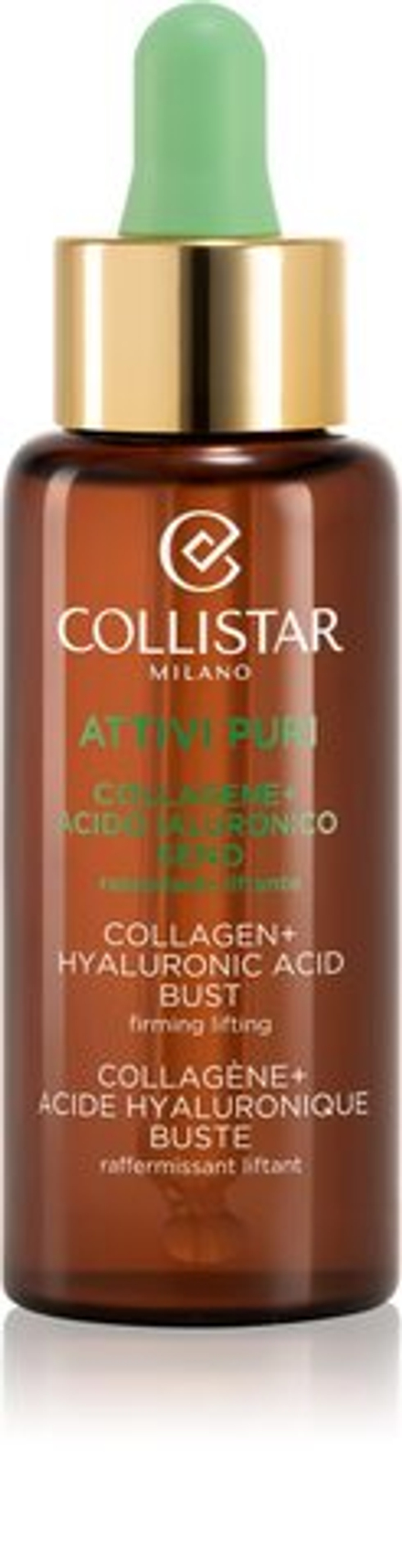 Collistar Attivi Puri Collagen+Hyaluronic Acid Bust - укрепляющая сыворотка для зоны декольте и бюста с коллагеном /   50  ml  / GTIN 8015150251891