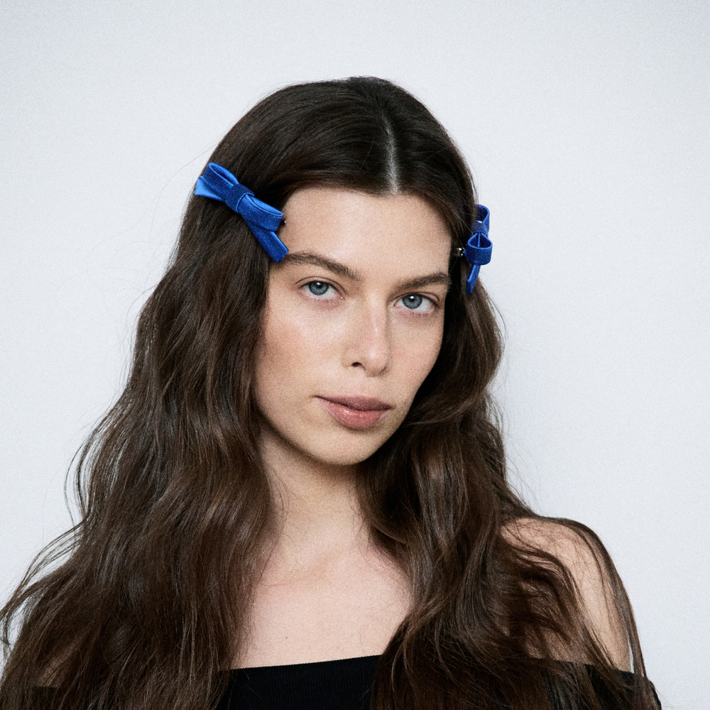 Бант "Стрекоза" XXS синий