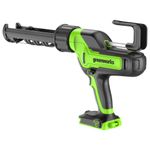 Пистолет для герметиков акк. Greenworks G24CAU, 24V, макс 310 мл, 1400–2900Н,1-10 мм/с, c 1хАКБ 2Ач и ЗУ (3501707UA)