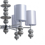 8338/6 MODERNI LN26 143 хром/серый, металл/стекло/текстиль Люстра E14 6*40W 220V ILMIRA