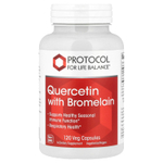 Protocol for Life Balance, Кверцетин с бромелаином, 120 растительных капсул