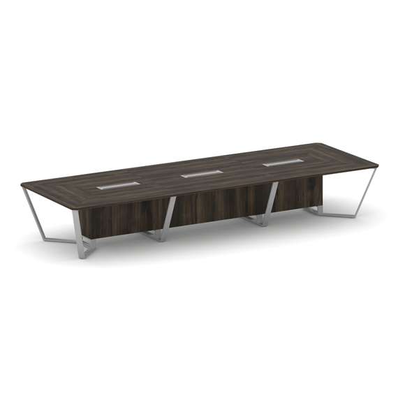 Steel Meet Стол переговорный прямоугольный KDK-PR.B.SP-16 Дуб Мали/Металл Серый 4800*1600*750