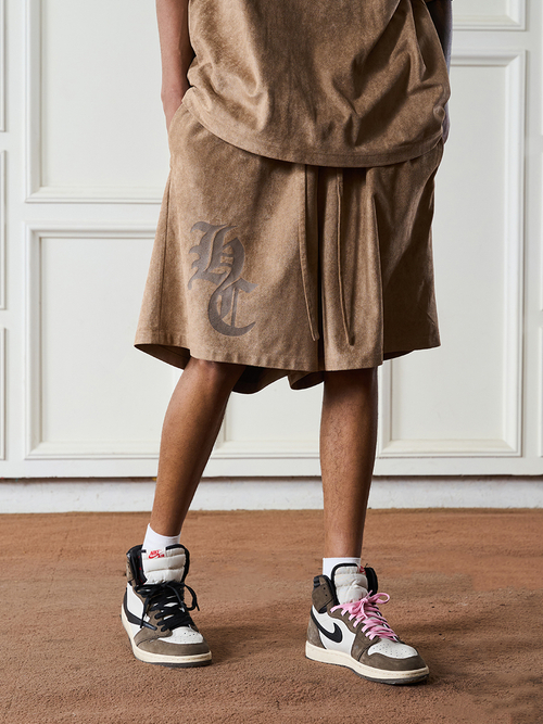 Шорты HARSHandCRUEL "HC" Velour Shorts