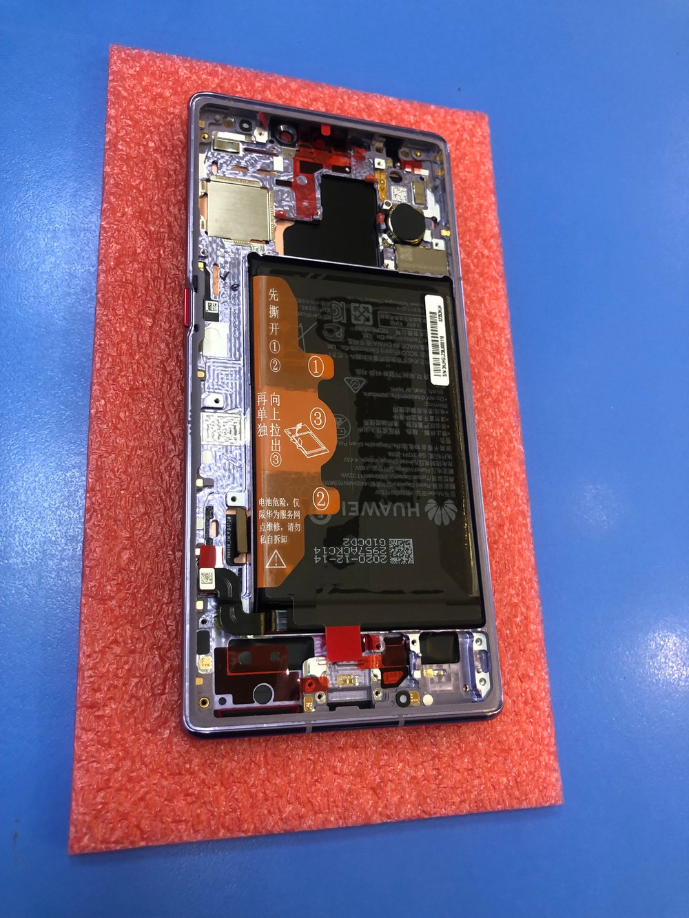 Huawei mate 30 Pro (LIO-L09 LIO-L29) / (Дисплейный модуль с тачскрином) (в рамке с аккумулятором) (оригинал сервисный)