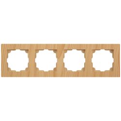 Рамка для розеток и выключателей Intro Accent 6-504-11 на 4 поста, СУ, сосна