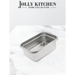 Контейнер пищевой Jolly Kitchen с крышкой, нержавеющая сталь, 25x17,5x9 (2,3 литра)