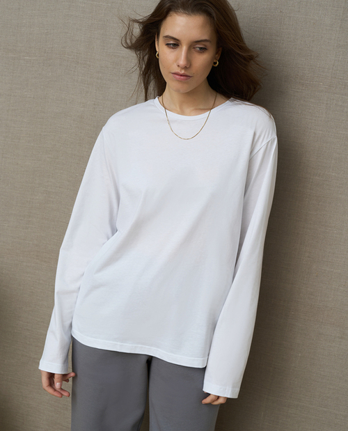 Лонгслив boyfriend из органического хлопка