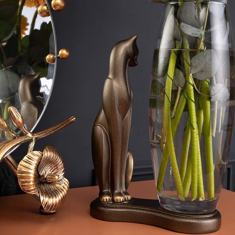Ваза Кошка Шелби Бронза