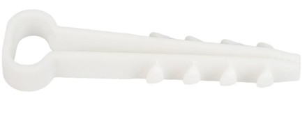 Дюбель-хомут (нейлон) 10-5 плоский белый Fortisflex