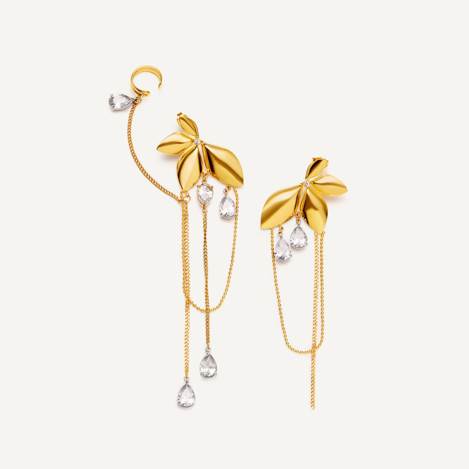 Ассиметричные серьги "Flower" Earrings