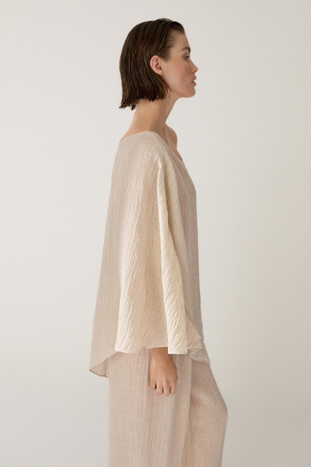 Massimo Dutti Асимметричный топ, экрю