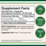 Double Wood Supplements - Horny Goat Weed - 90 x 500 mg capsules