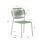 Уличный стул Talaier из шнура и оцинкованной бирюзовой стали