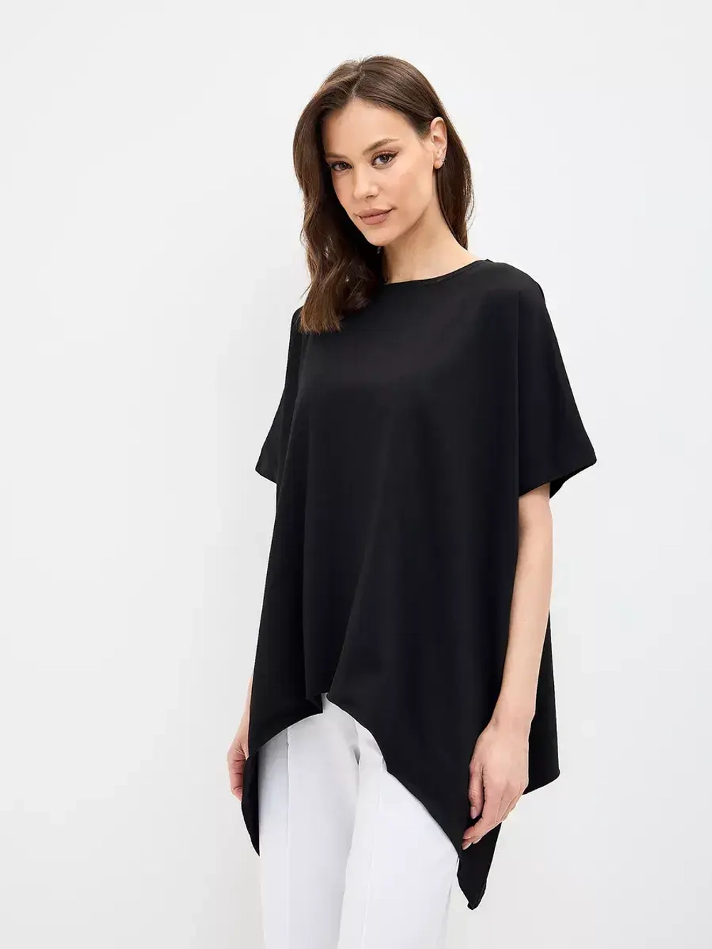 Туника оверсайз симметричная чёрный