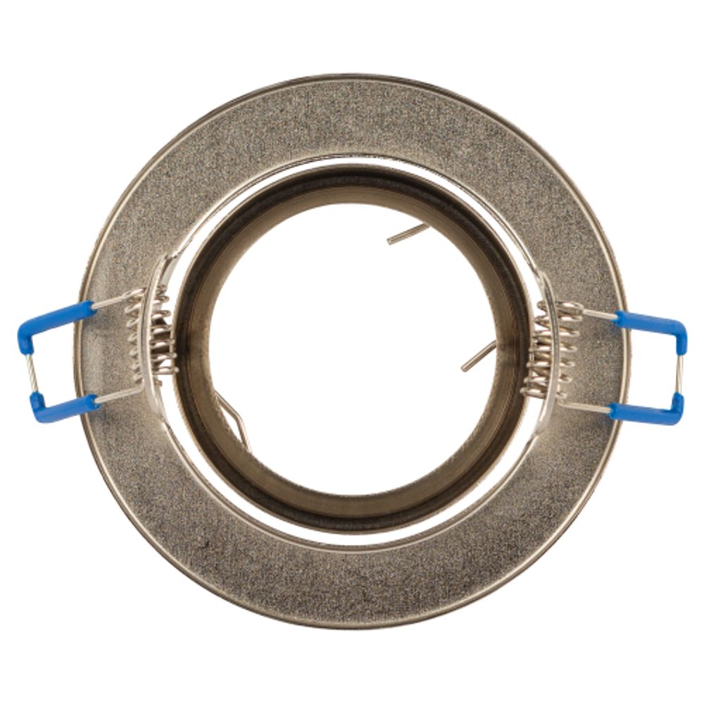 Светильник встраиваемый штампованный ЭРА ST2A SN под лампу MR16 GU5.3 поворотный сатин никель | Штампованные встраиваемые светильники